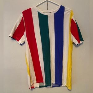 ASOS Vertical Striped Multi-Color T-Shirt - Medium